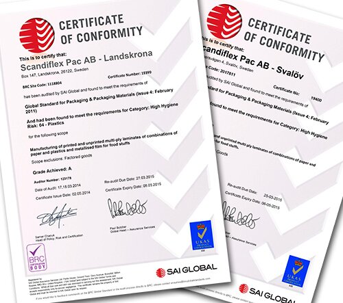 Kvalitet - Vi är BRC certifierade